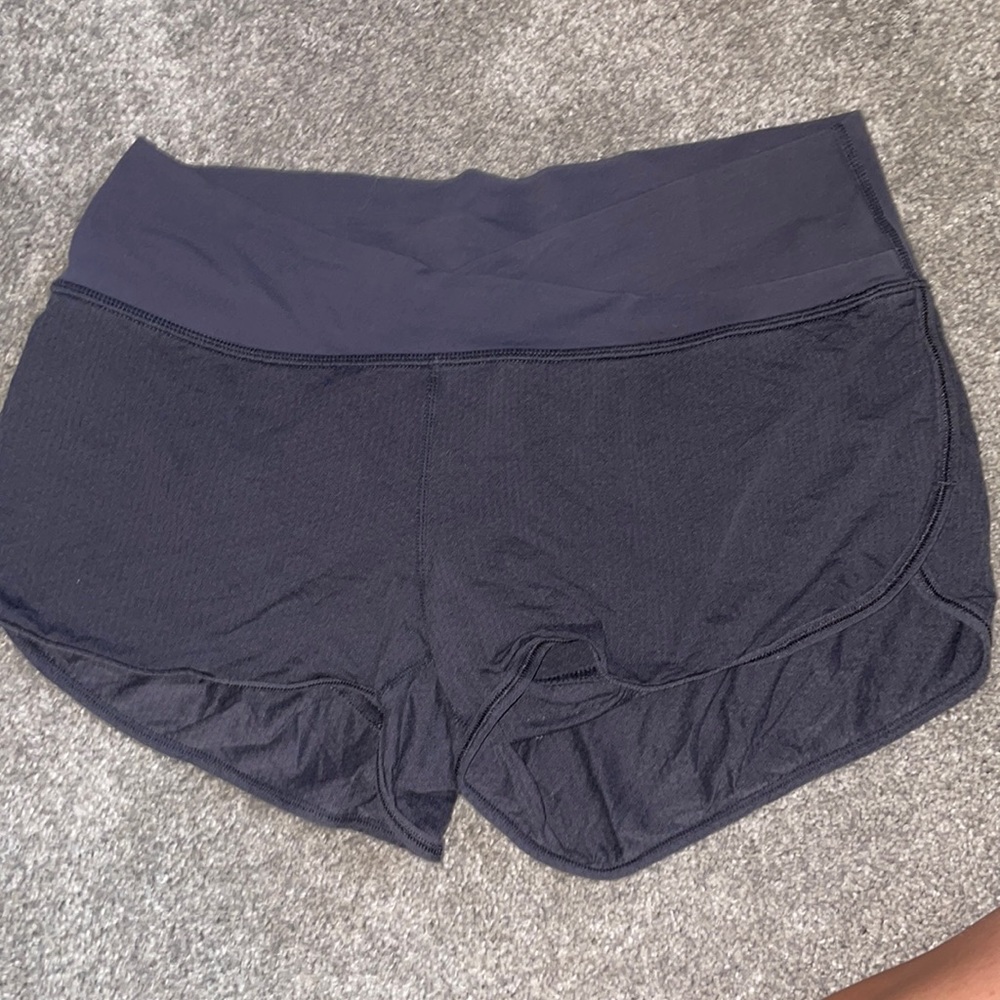 lulu lemon shorts- grey/blue